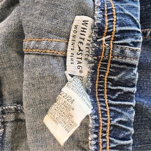 White Stag Women's Plus Blue Denim Capri Pants